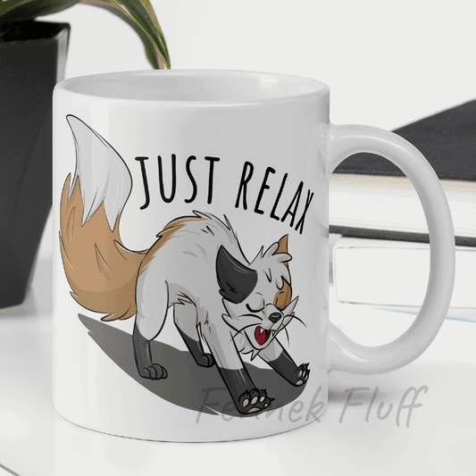 Just relax - White glossy mug - Fennek Fluff Just relax - White glossy mug - undefined