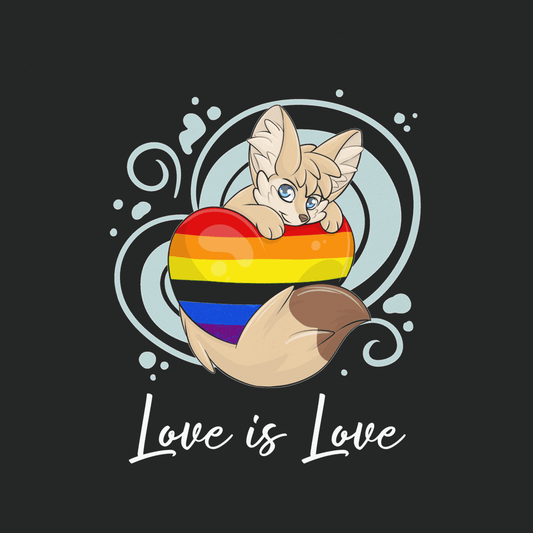 LGBTQIA+ Love is Love - Unisex t-shirt - Fennek Fluff LGBTQIA+ Love is Love - Unisex t-shirt - undefined
