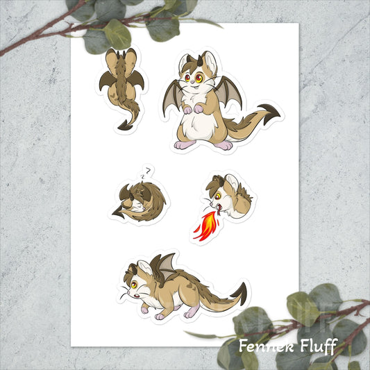 Dramster Ceti Sticker sheet Fennek Fluff Fennek Fluff Sticker