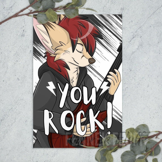 You rock! - Fennec Fox - Standard Postcard - Fennek Fluff You rock! - Fennec Fox - Standard Postcard - undefined