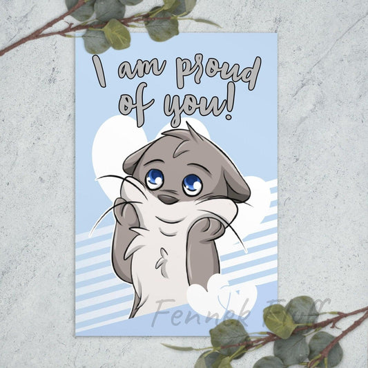 I am proud of you! - Otter - Standard Postcard - Fennek Fluff I am proud of you! - Otter - Standard Postcard - undefined