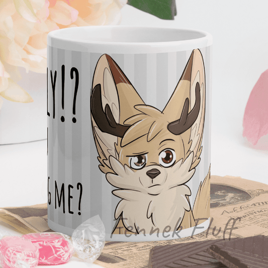 Really!? Are you kidding me? - Deerfox - White glossy mug - Fennek Fluff Really!? Are you kidding me? - Deerfox - White glossy mug - undefined